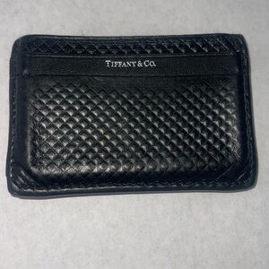 Tiffany & Co. Textured embossed Black Card Holder